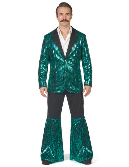 Špičkový tyrkysový disco kostým pro muže