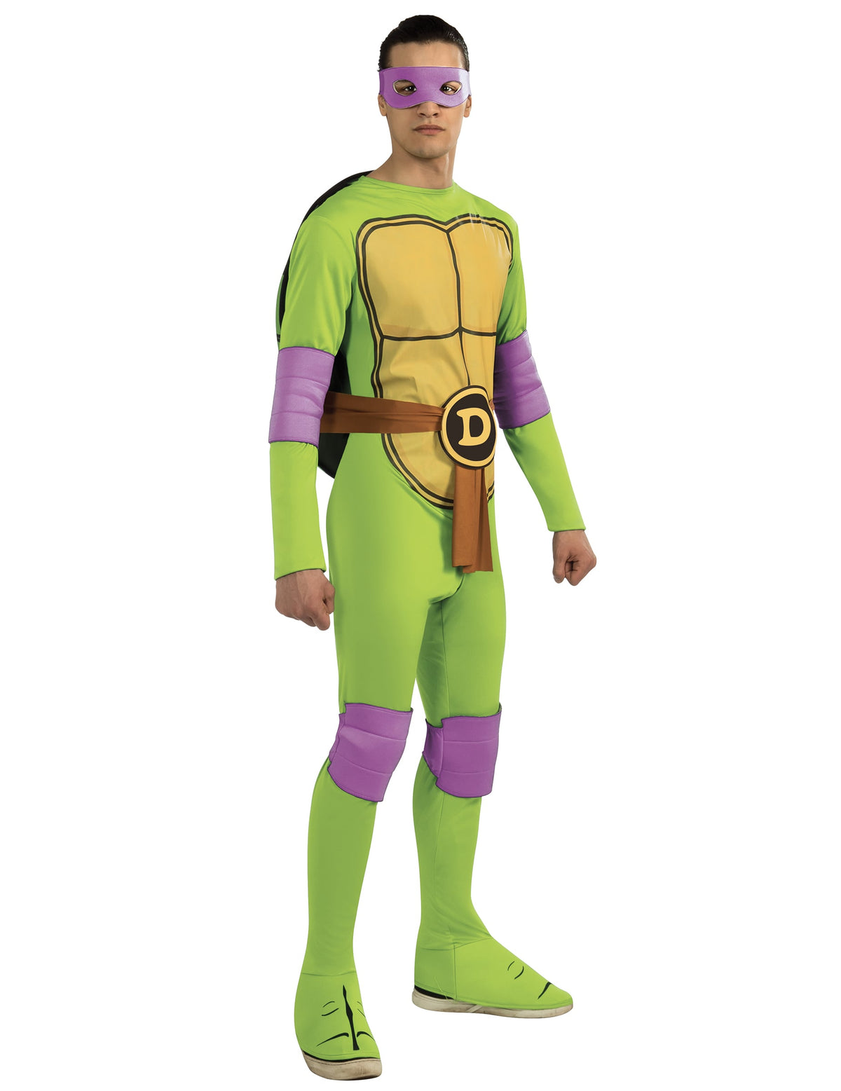 Déguisement Donatello Tortues Ninja pour adulte vert et violet avec carapace