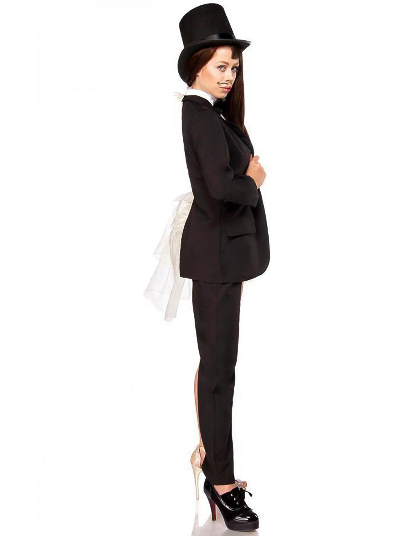 Luxusní černobílý kostým pro dvojitou hru pro dospělé