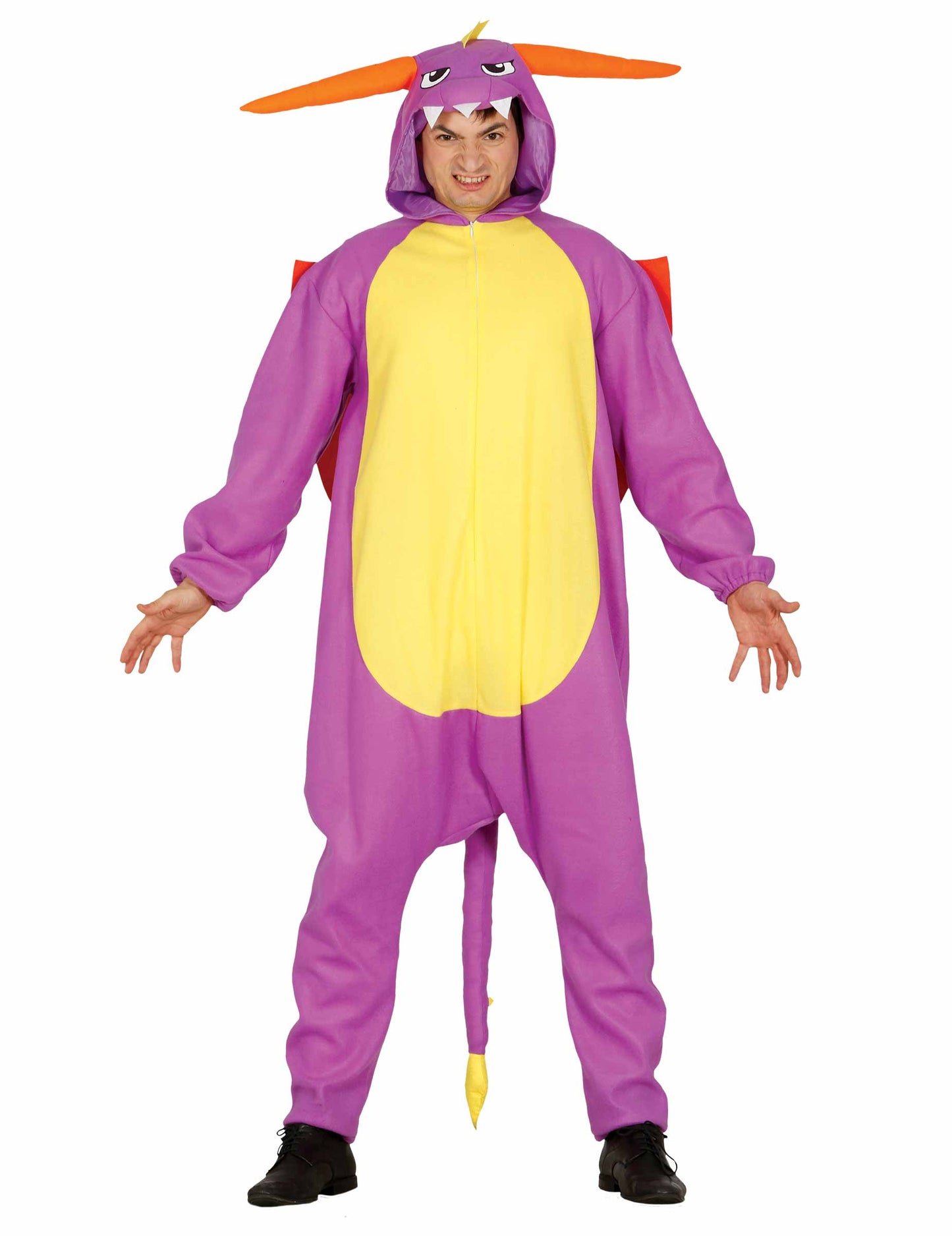 Kostým fialového ohnivého draka pro dospělé 