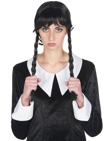 Dámský kostým gotické školačky z černého sametu