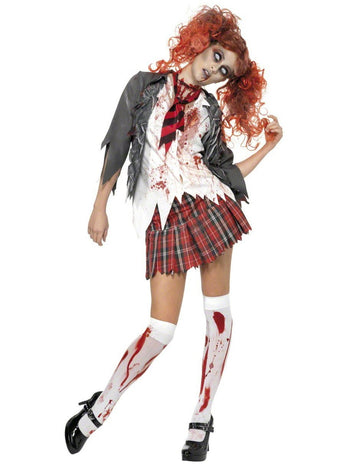 Halloweenský kostým zombie školačky pro ženy
