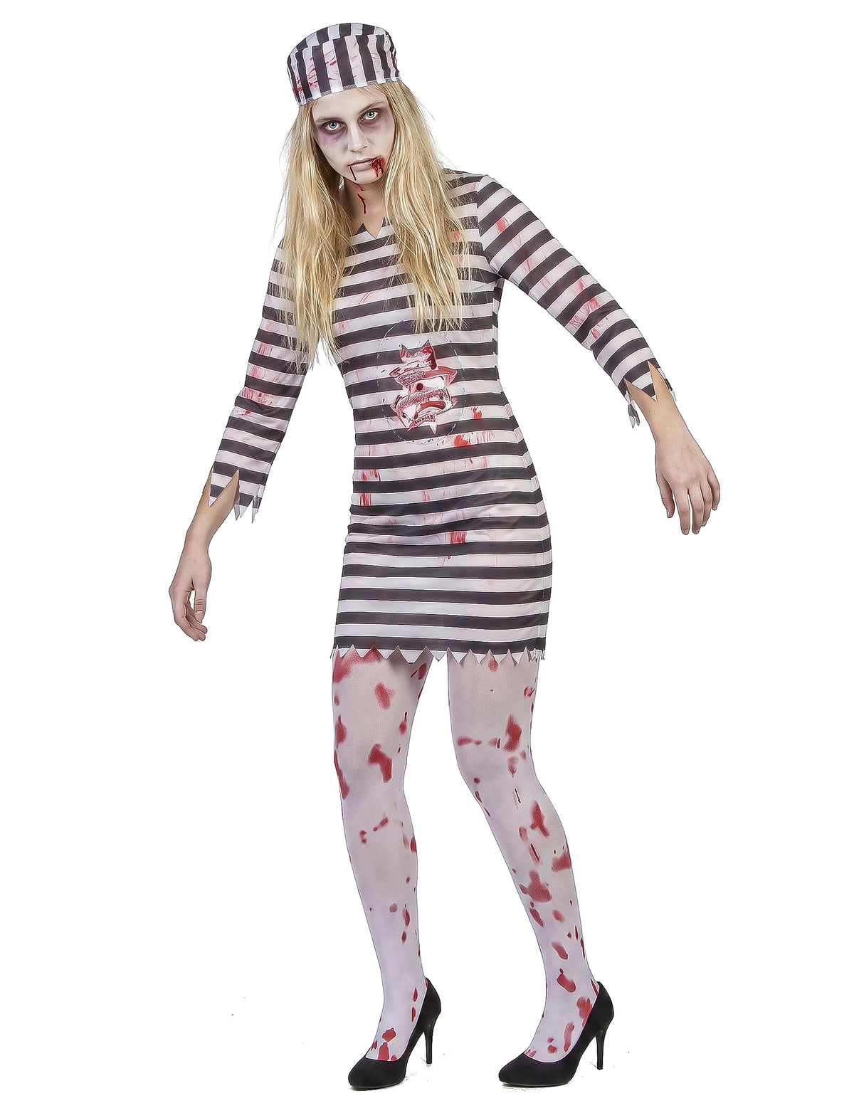Dámský kostým strašidelné zombie vězně