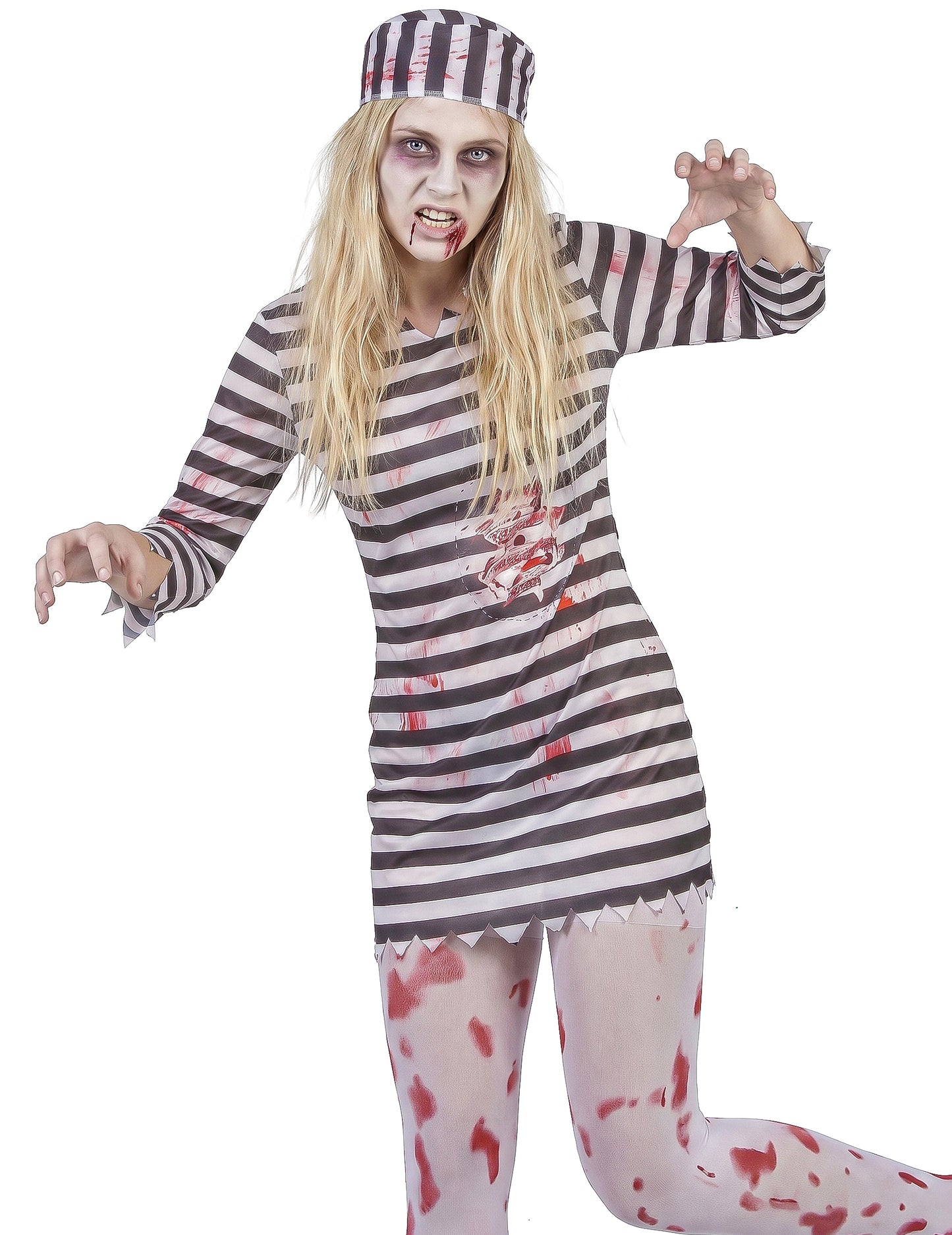 Dámský kostým strašidelné zombie vězně