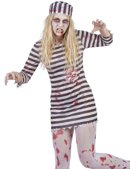 Dámský kostým strašidelné zombie vězně