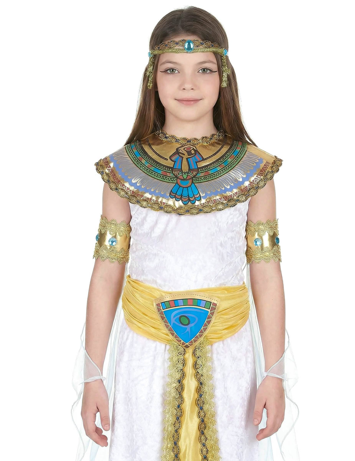 Detail límce a doplňků egyptského kostýmu pro dívku