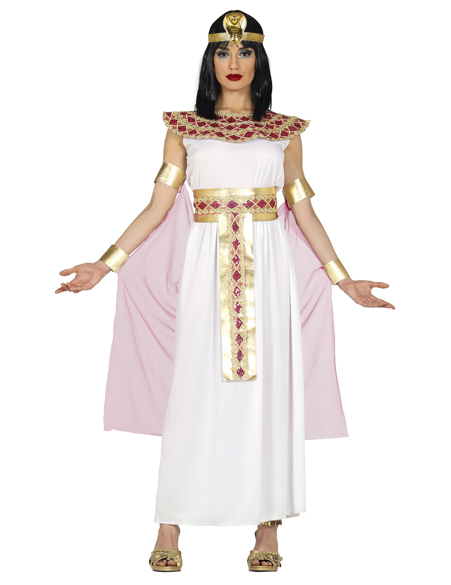 Růžovo-zlatý egyptský kostým pro ženy