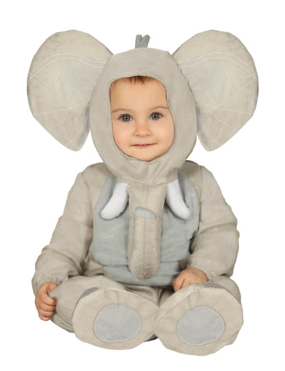 Déguisement éléphant peluche pour bébé gris