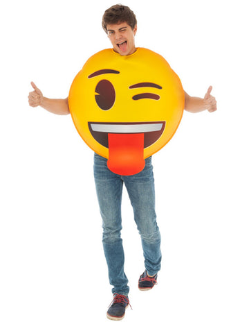 Kostým mrkajícího emoji pro dospělé