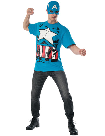 Tričko a maska pro dospělé s motivem Kapitána Ameriky Avengers