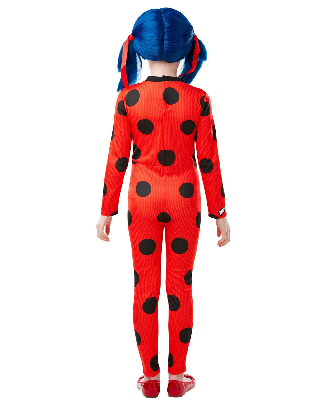 Pohled zezadu na kostým a masku Miraculous Ladybug