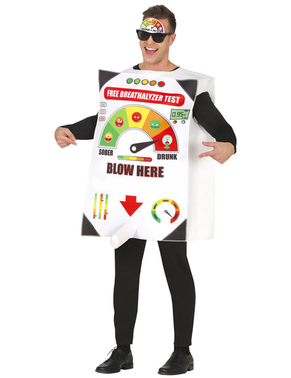 Humorný policajný kostým s alkoholtestom pre dospelých