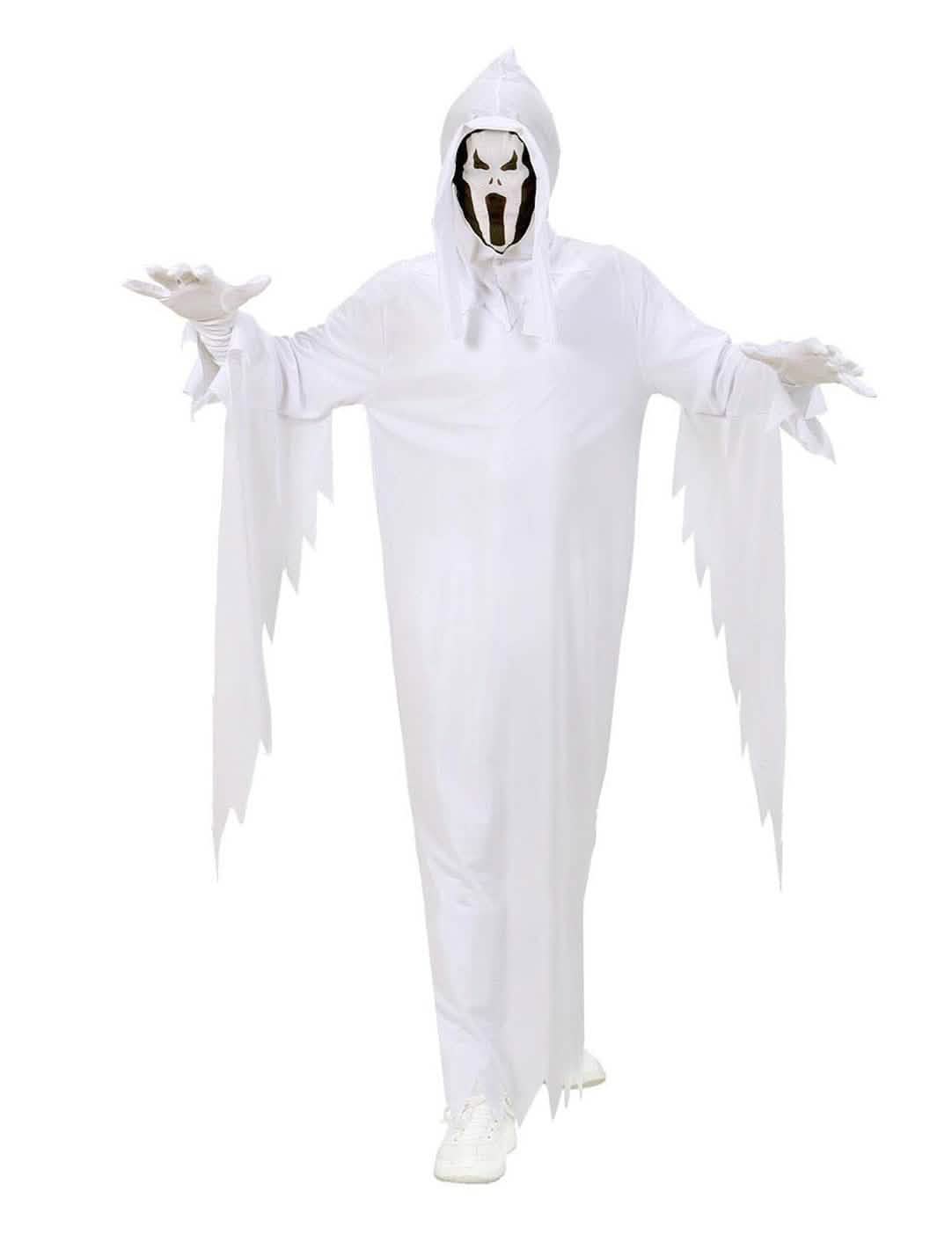 Strašidelný kostým ducha pro dítě bílá s maskou