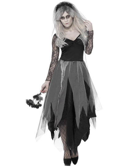 Dámský halloweenský kostým ducha černé nevěsty