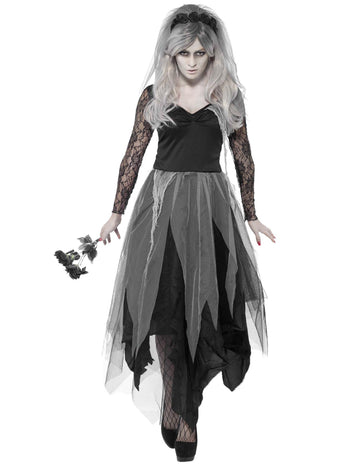 Hochzeitsgeist Kostüm für Frauen in schwarz