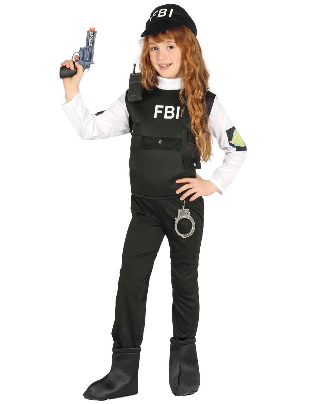 Přehled s doplňky dětského kostýmu FBI
