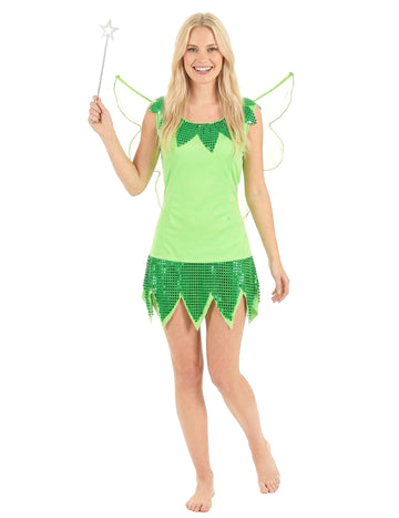 Feen-Kostüm Grün für Damen