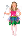 Déguisement de fée libellule pour fille rose et vert avec jupon multicolore et ailes