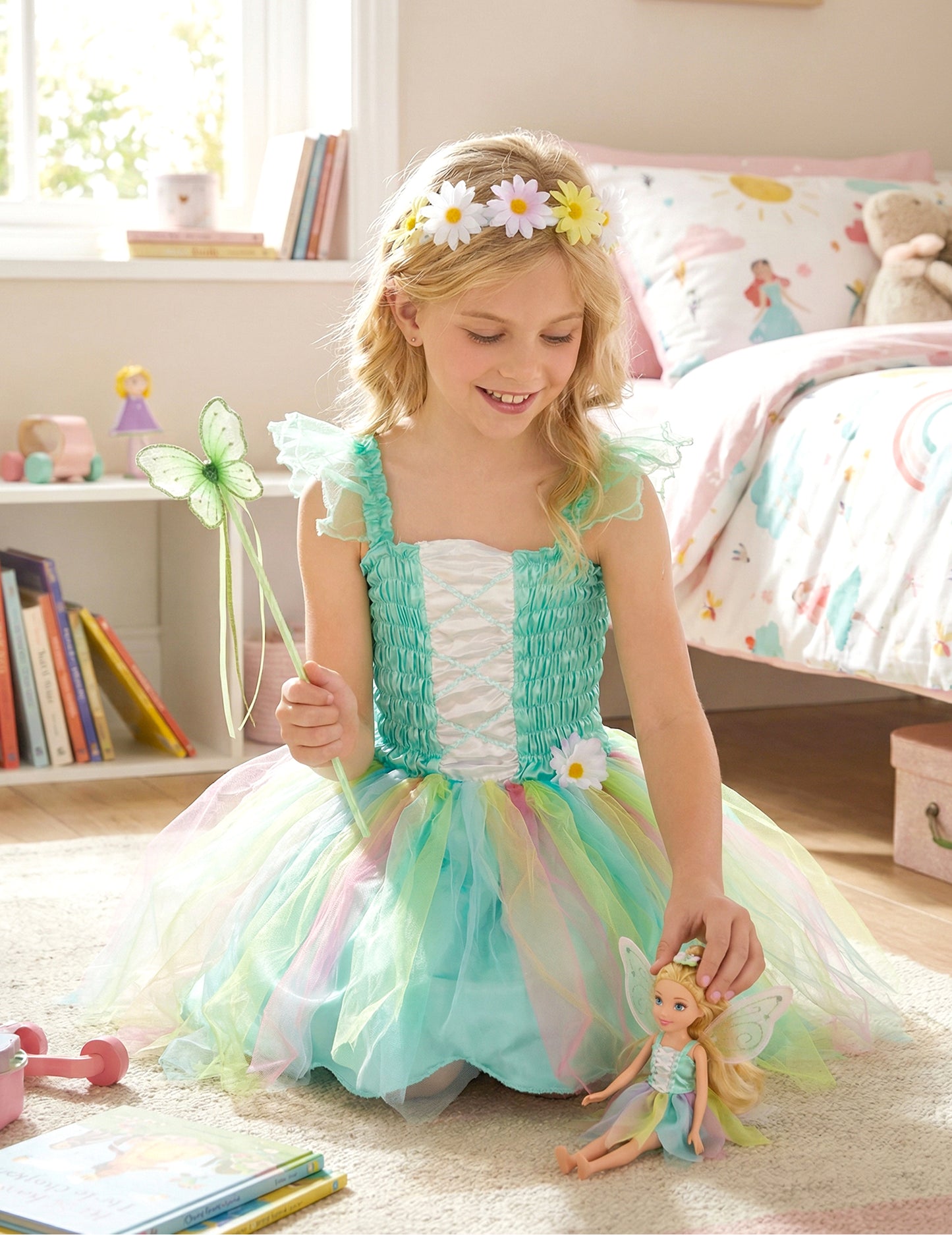 Dívčí kostým vodní zelené víly