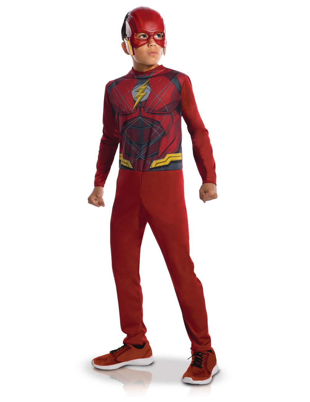 Klasický kostým Flash Justice League pro chlapce červená s maskou