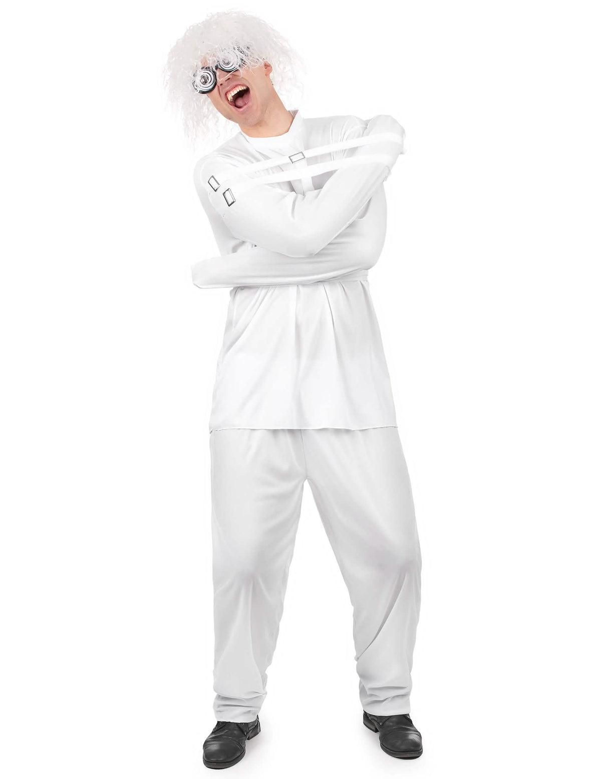 bláznivý kostým s košilí na šněrování pro dospělý bílá
