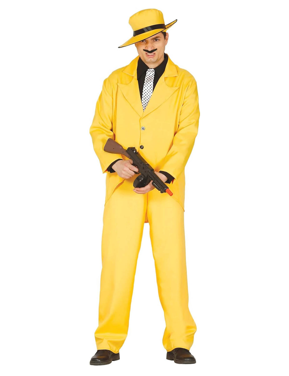 Gangsterský kostým pro dospělého žlutá s kloboukem