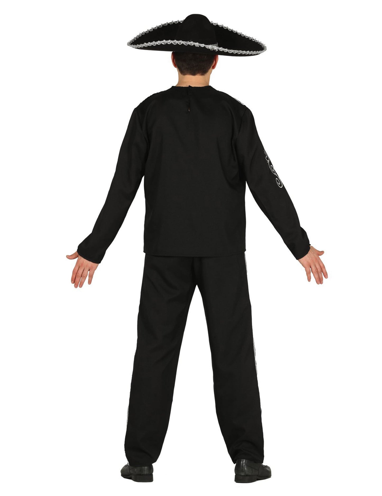 Vue de dos du déguisement de gentleman mexicain pour homme