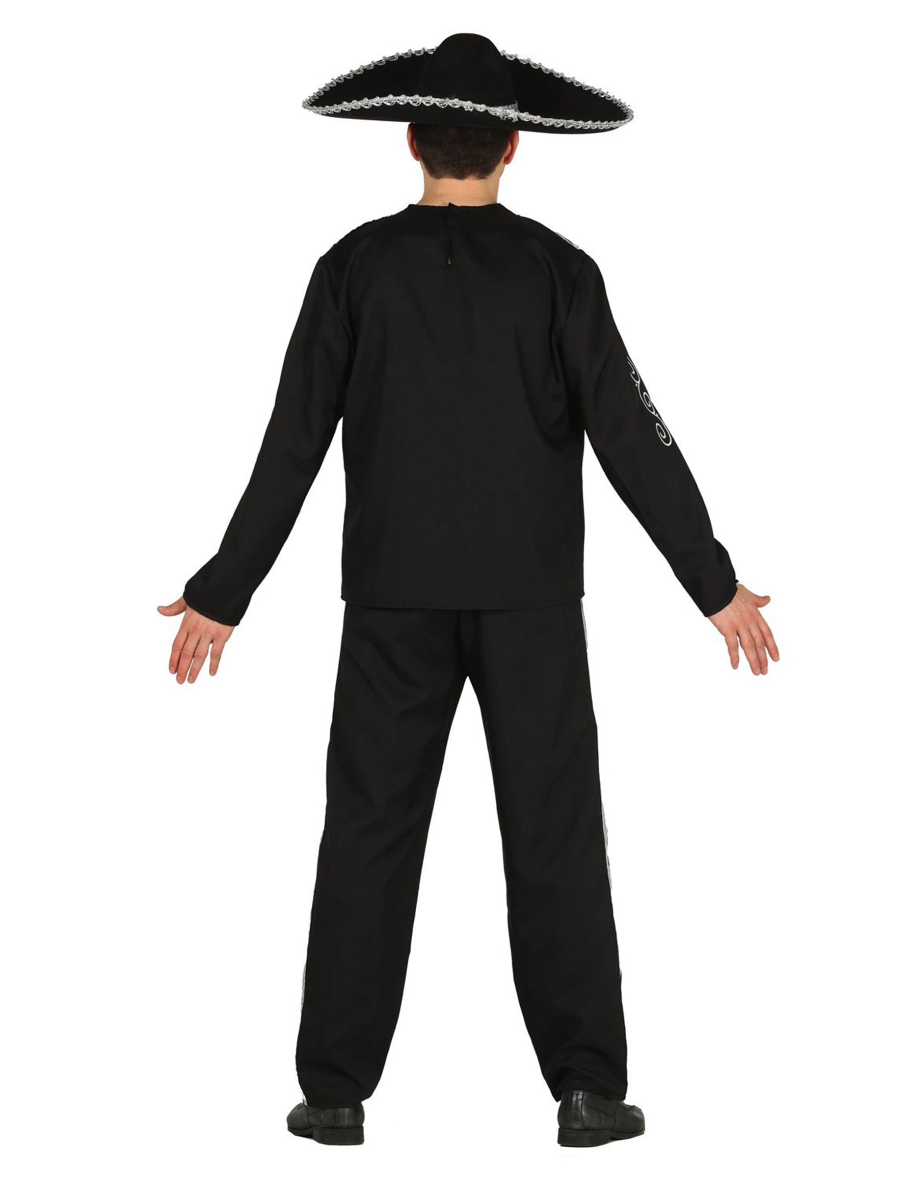 Vue de dos du déguisement de gentleman mexicain pour homme