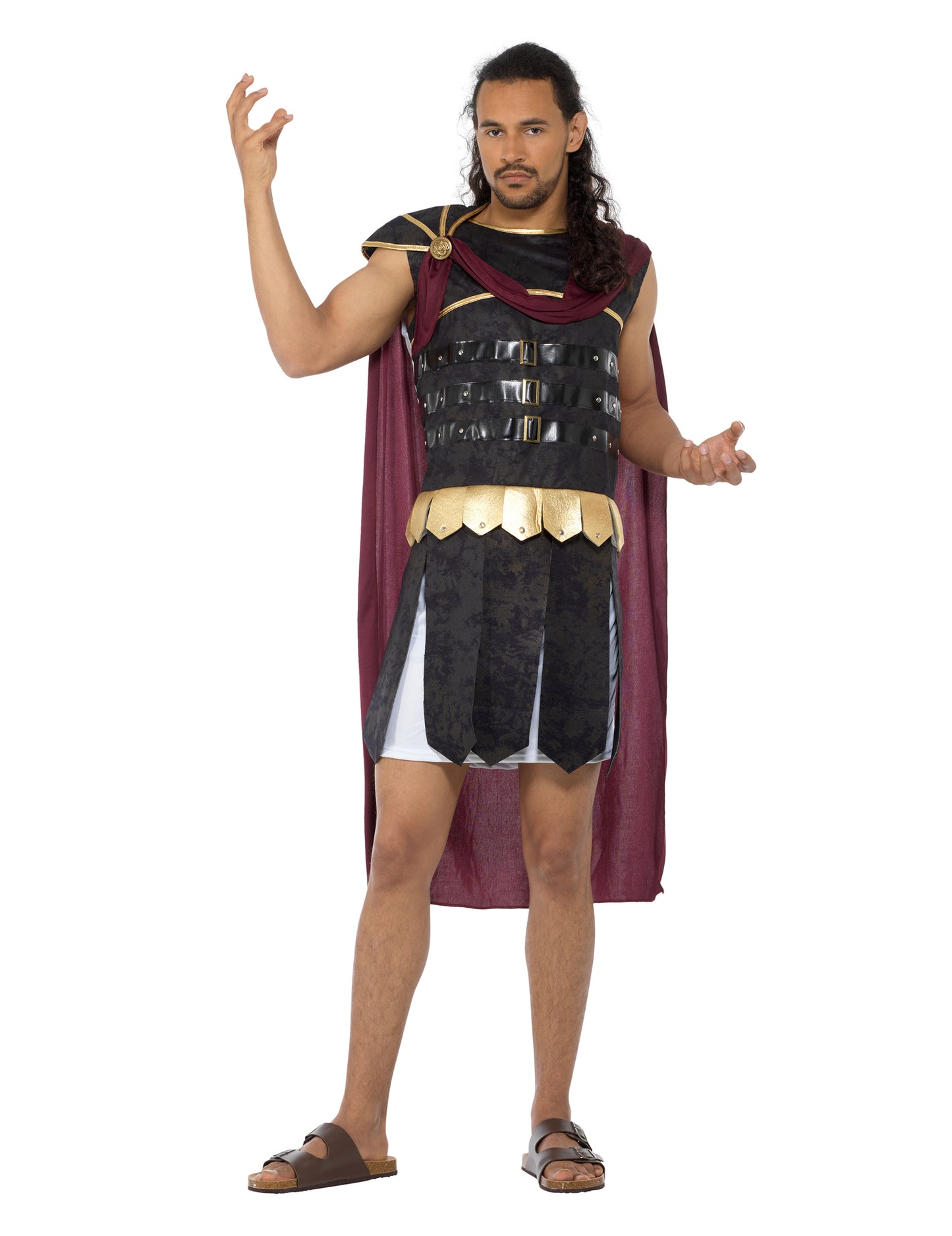 Vue de face du déguisement de gladiateur romain