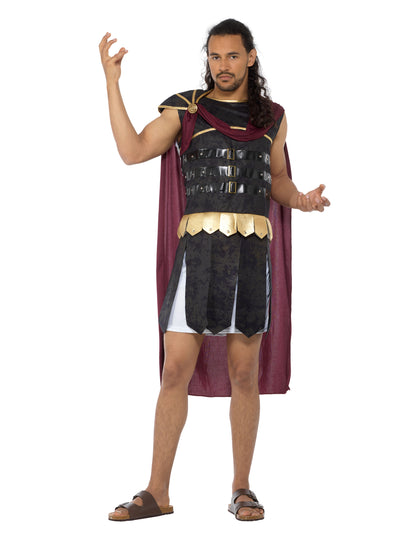 Vue de face du déguisement de gladiateur romain