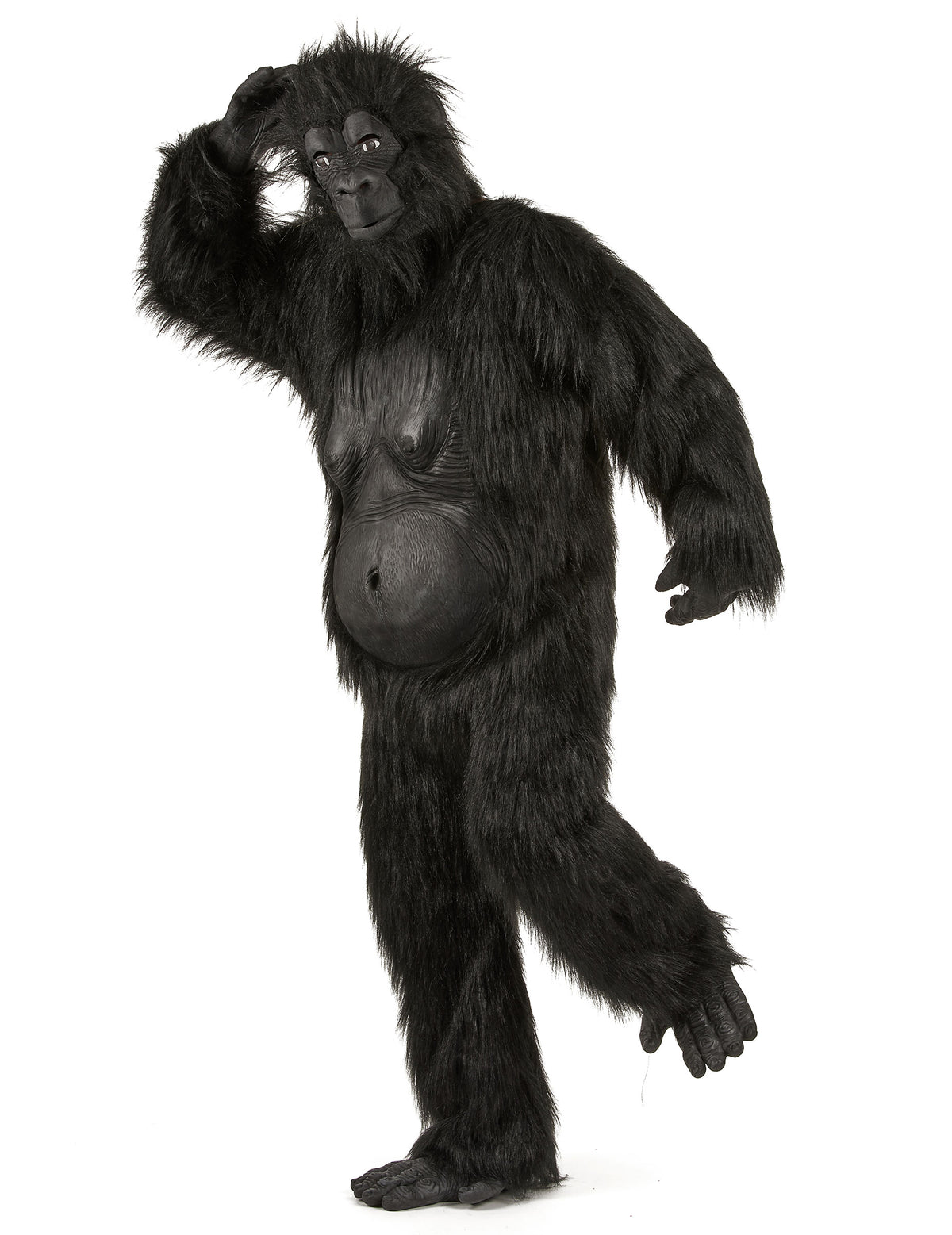 Vue de profil du déguisement de gorille pour adulte