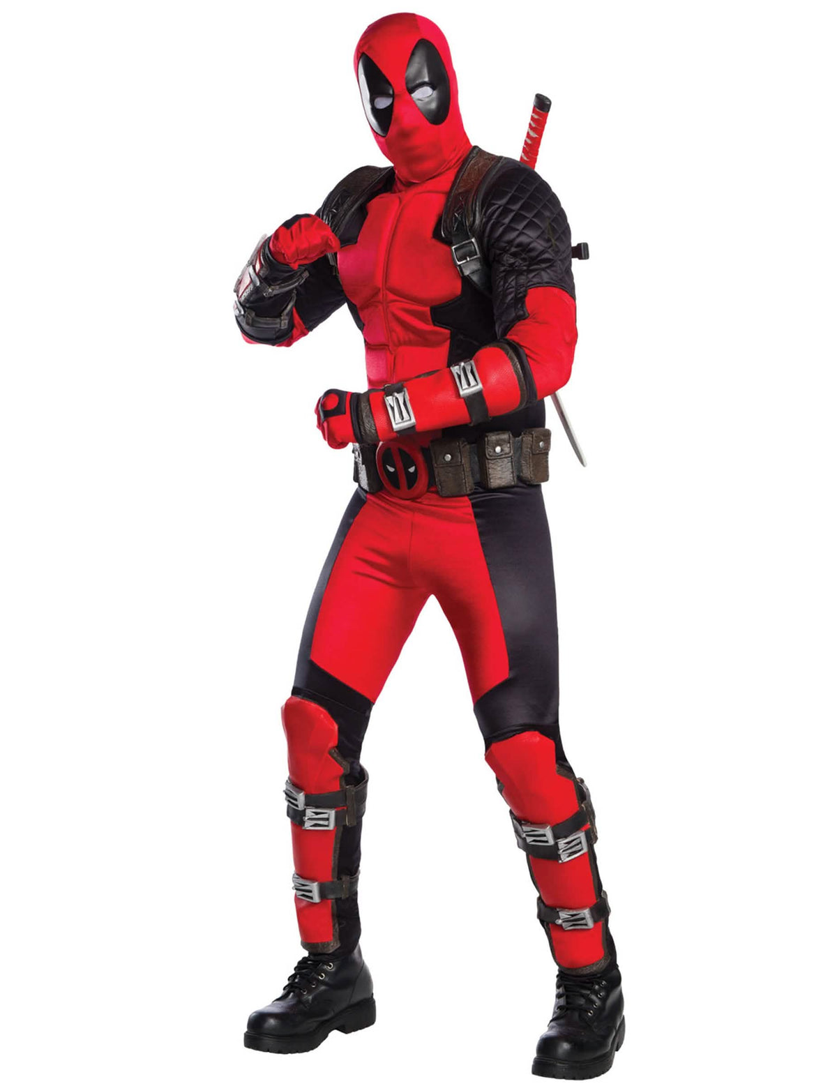 Dospělý kostým Deadpool Grand Heritage v červené a černé barvě