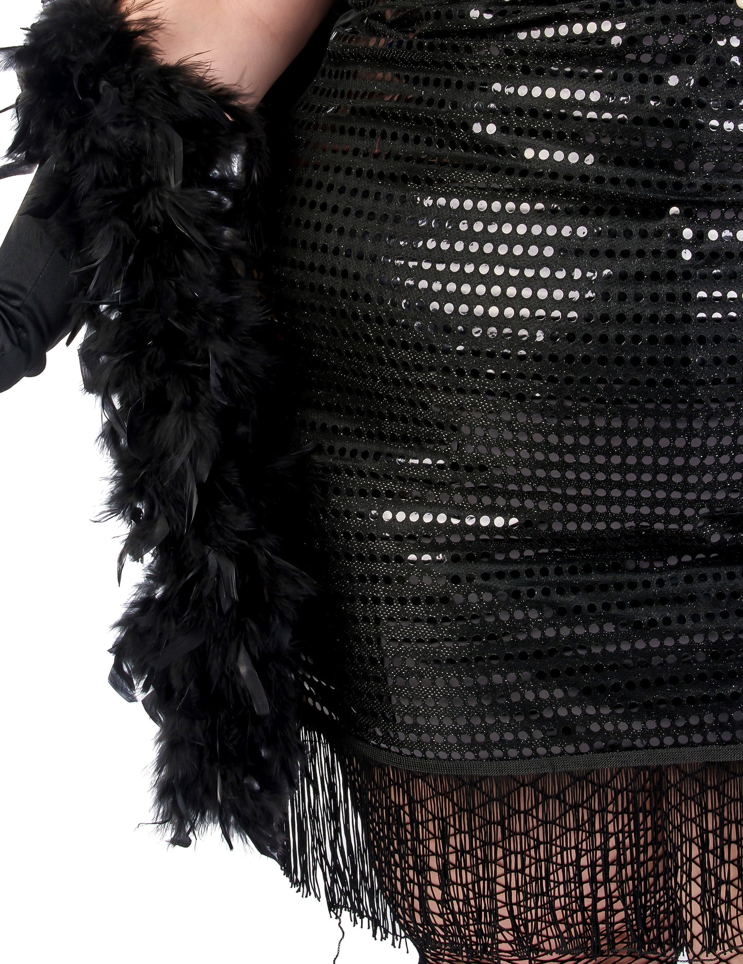 Plus Size Charlestonkostüm für Damen schwarz