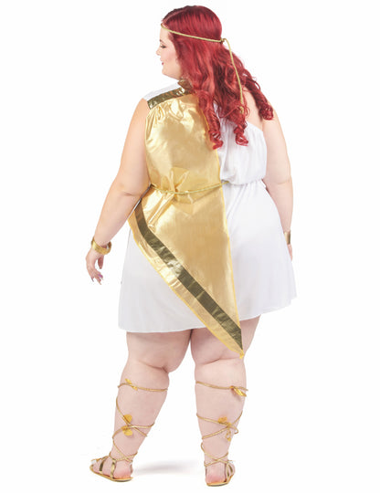 Dámský kostým římské bohyně s pláštěm pro větší děti