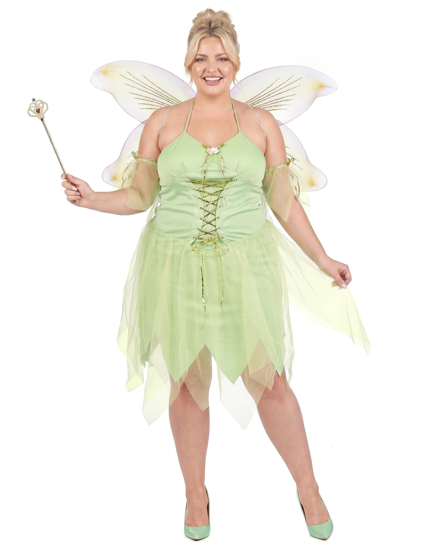 Sexy Grünes Feen Kostüm in Plus Size
