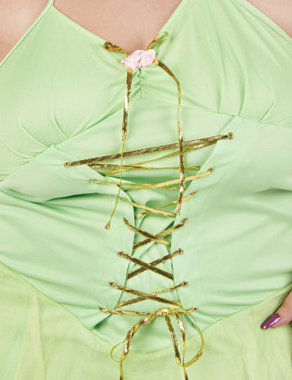Sexy Grünes Feen Kostüm in Plus Size