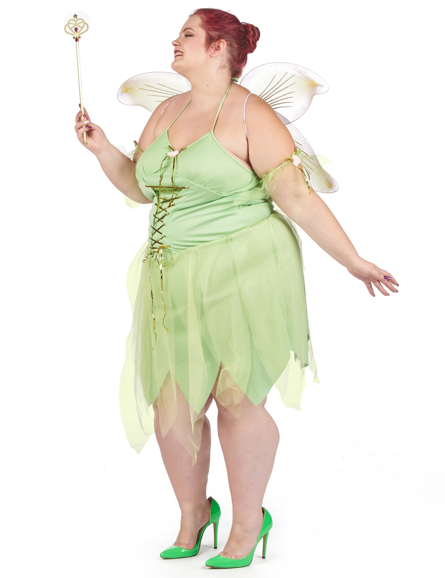 Dámský kostým zelené víly pro větší velikosti