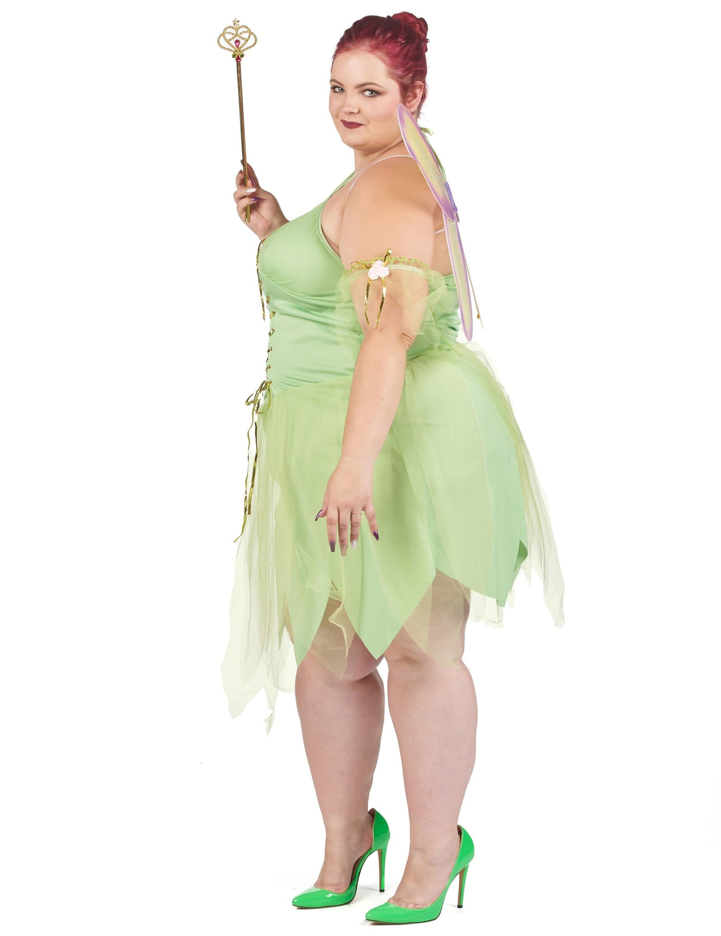 Dámský kostým zelené víly pro větší velikosti