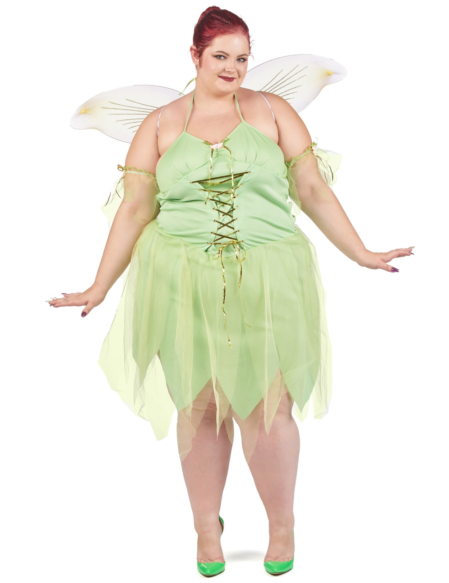 Dámský kostým zelené víly pro větší velikosti