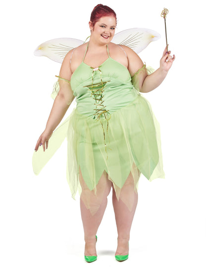 Dámský kostým zelené víly pro větší velikosti