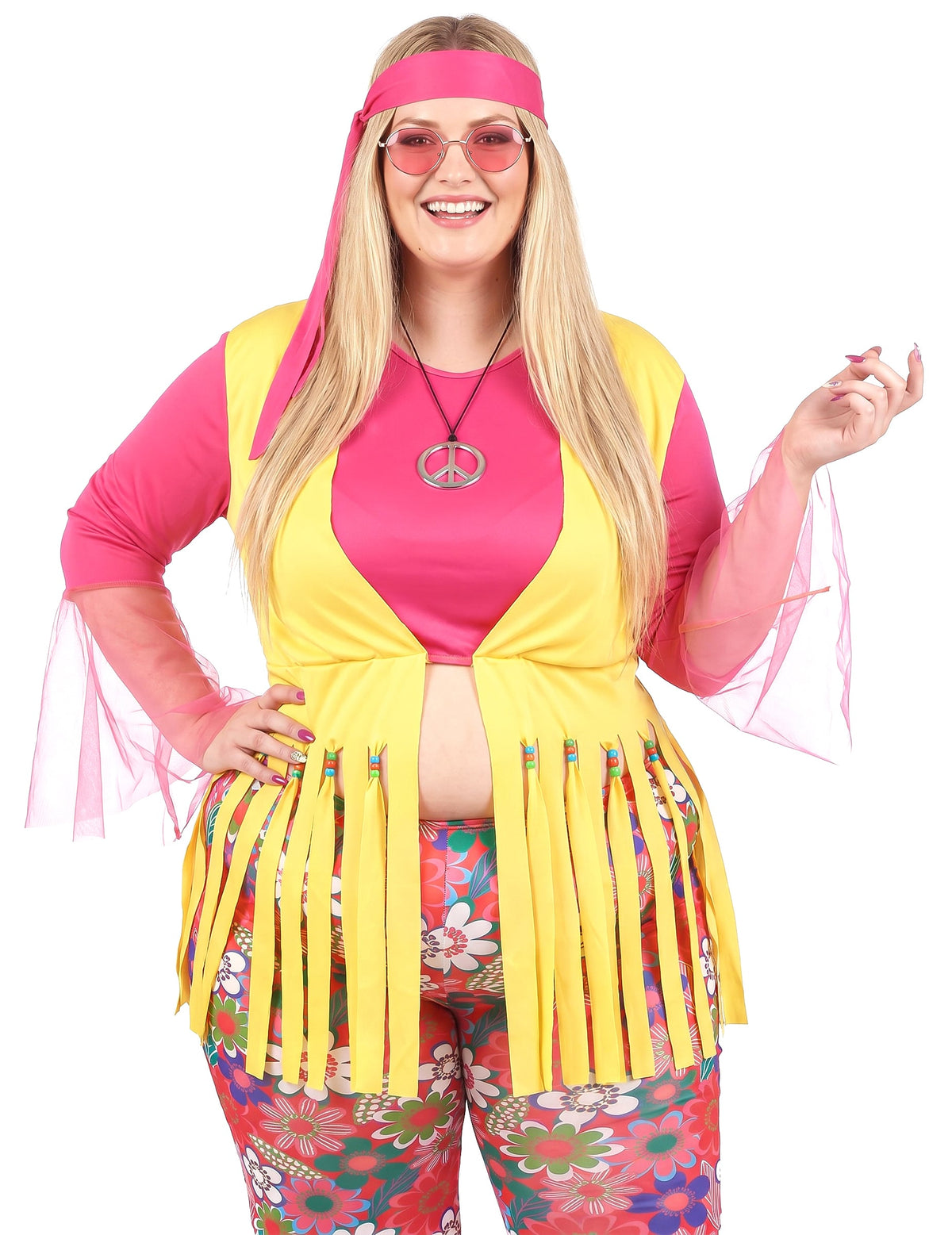 Dámský hippie kostým pro plnoštíhlé ženy