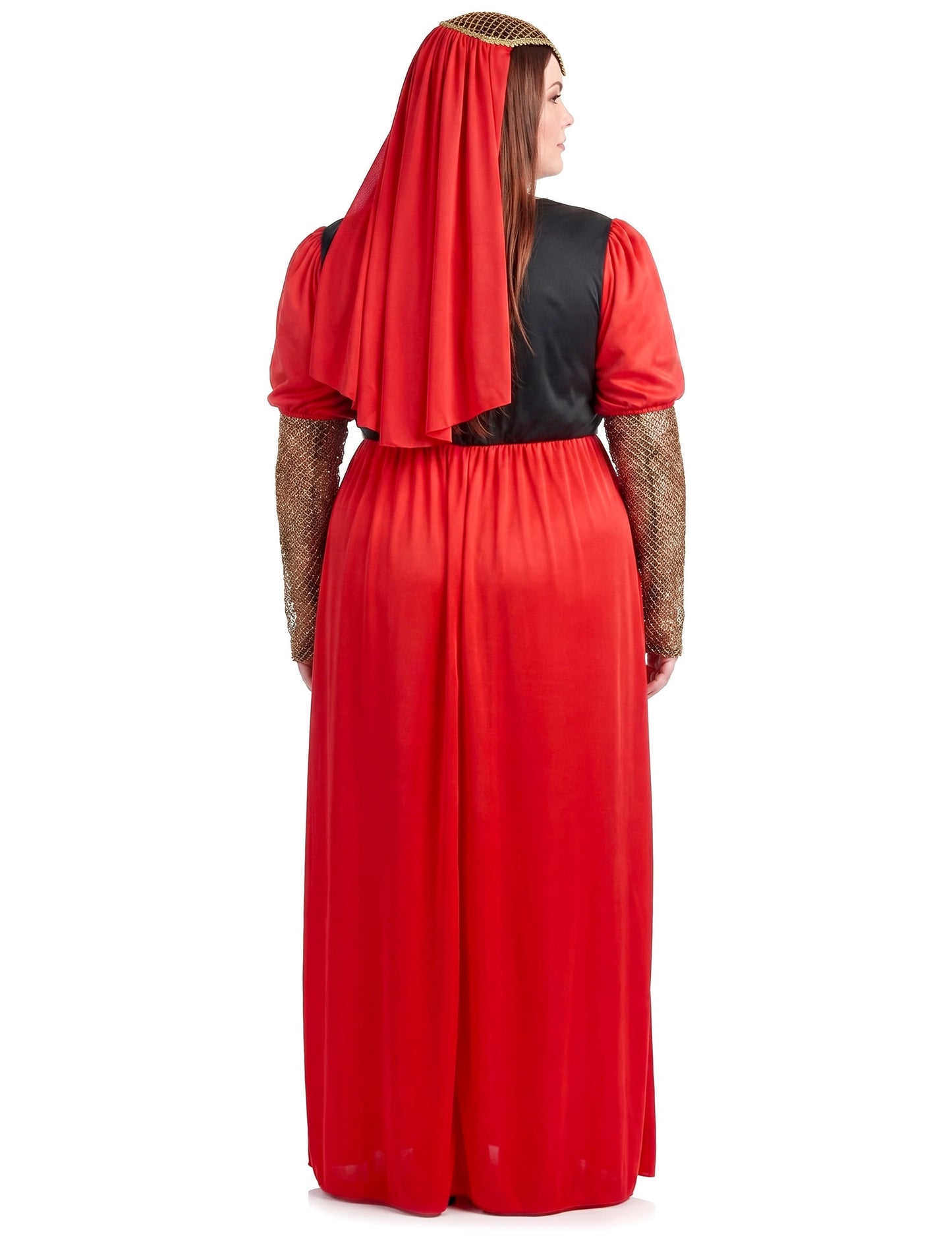 Rotes mittelalterliches Kostüm für Damen Plus Size