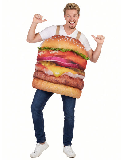 Realistický kostým hamburgera pro dospělé