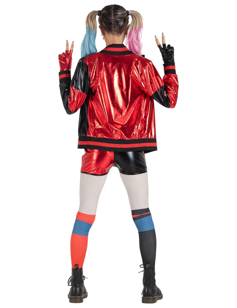 Pohled zezadu na kostým Harley Quinn™ pro dívka