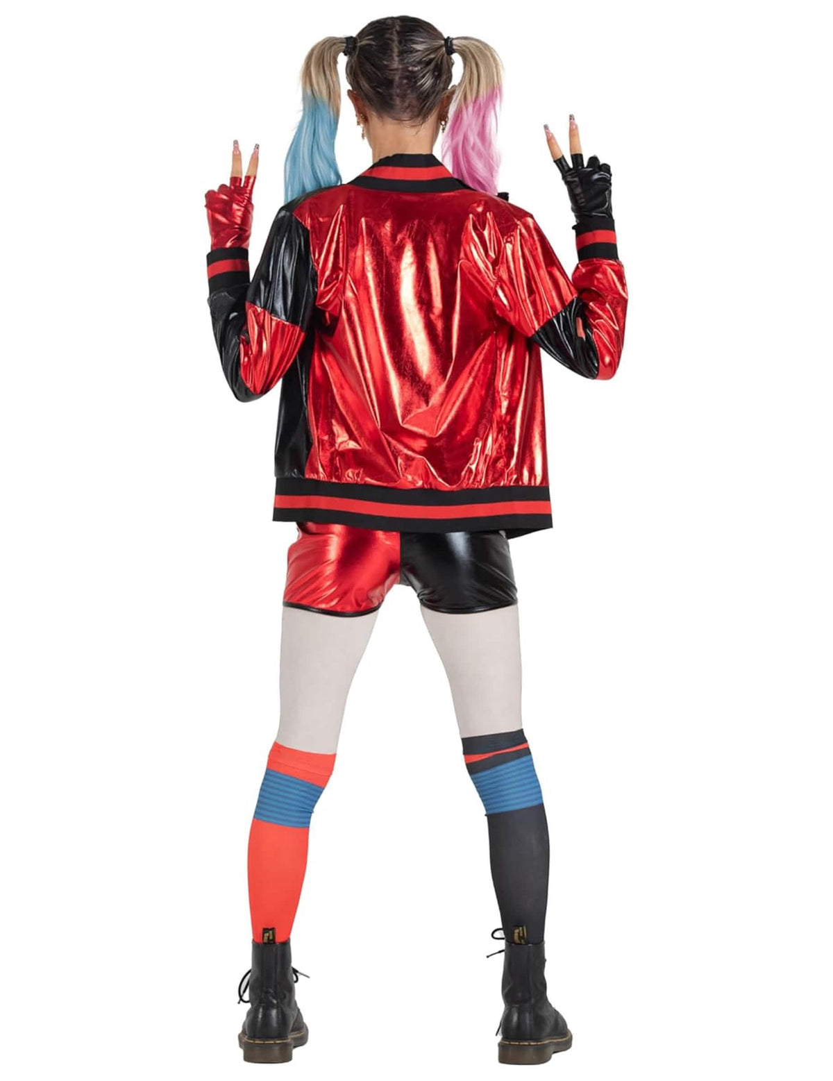 Pohled zezadu na kostým Harley Quinn™ pro dívka