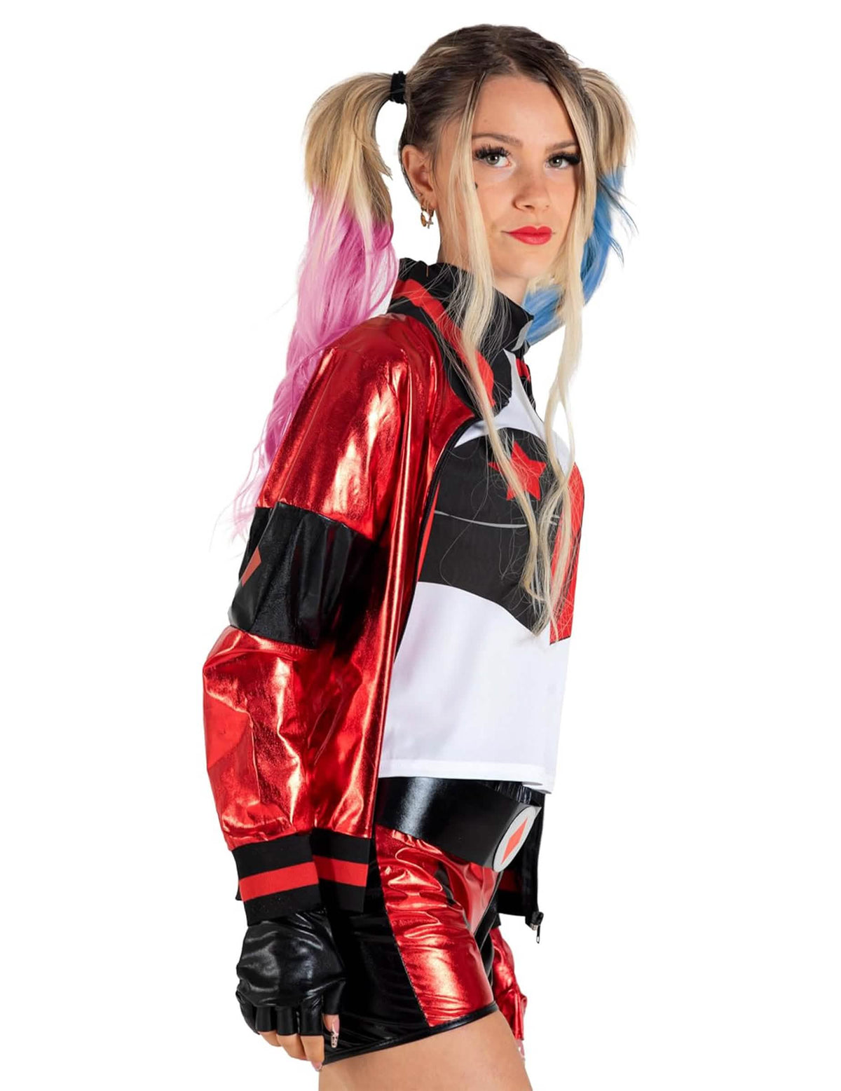 Pohled z profilu na kostým Harley Quinn™ pro dívka