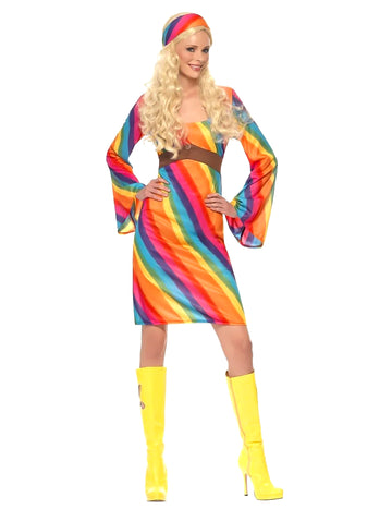 Dámský kostým duhového hippie