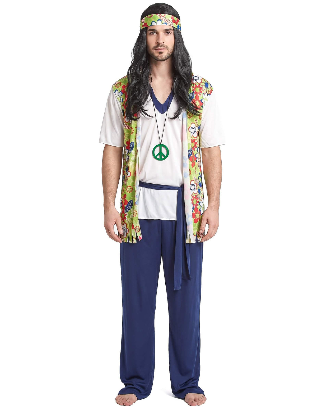 Modrý hippie kostým pro muže