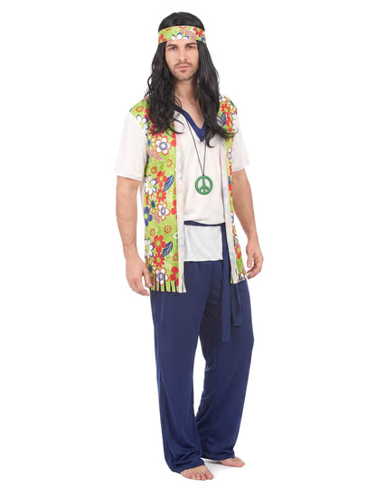 Modrý hippie kostým pro muže