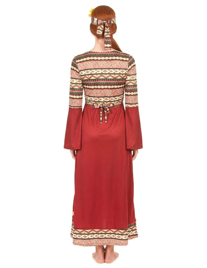 Déguisement hippie bordeaux femme